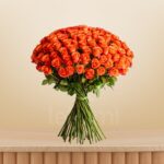 Vibrant 25 Orange Rose Set – Wholesale in Qatar - 10399