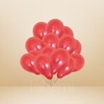 Metallic Red Glam – 10 Metallic Red Balloon Set – Wholesale in Qatar