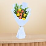 Vibrant Yellow & Orange Rose Bouquet – Wholesale in Qatar - 1150