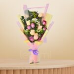 Purple & Peach Rose Harmony Bouquet – Wholesale in Qatar - 1190