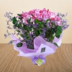 Elegant Purple Rose & Limonium Set – Wholesale in Qatar - 1198