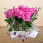 Charming Pink Rose with Gypso & Eucalyptus – Wholesale in Qatar - 1199