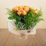 Vibrant Orange Rose & Solidago Mix with Gypso – Wholesale in Qatar - 1200