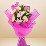 Bright Gerbera & Lily Bouquet – Wholesale in Qatar - 1267
