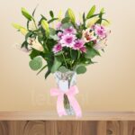 Elegant Lily & Chrysanthemum Bouquet – Wholesale in Qatar - 1273