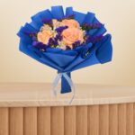 Peach Rose & Static Bouquet – Wholesale in Qatar - 1277
