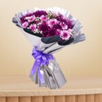 Purple & Pink Chrysanthemum Bouquet – Wholesale in Qatar - 1288