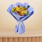 Astromaria, Lipidium & Ilex Bouquet – Wholesale in Qatar - 1292