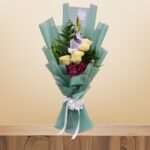 Elegant Mixed Rose & Gladius Bouquet – Wholesale in Qatar - 1343