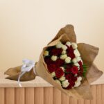 Baby Rose Red & White Bouquet – Wholesale in Qatar - 1449