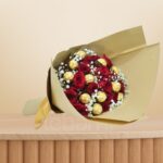 Luxury Love Box – 20 Red Roses, Gypso & Chocolates – Wholesale in Qatar - 1459