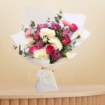 Vibrant Mixed Flower Bouquet with Astromaria & Rose Fuciya – Wholesale in Qatar - 1462