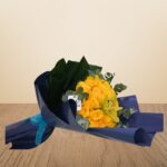 Sunshine Luxe – 25 Yellow Roses with Cymbidium & Eucalyptus – Wholesale in Qatar - 1472