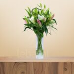 Graceful Lily & Money Bell Floral Arrangement – Wholesale in Qatar - 1500
