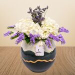 Timeless Elegance – Hydrangea & Limonium in Vase – Wholesale in Qatar - 1514