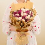 Snowy Grace White Rose Wrap – Wholesale in Qatar - 1524