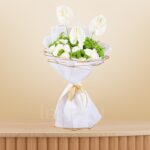 Elegant White Blossom Bouquet – Wholesale in Qatar - 1535